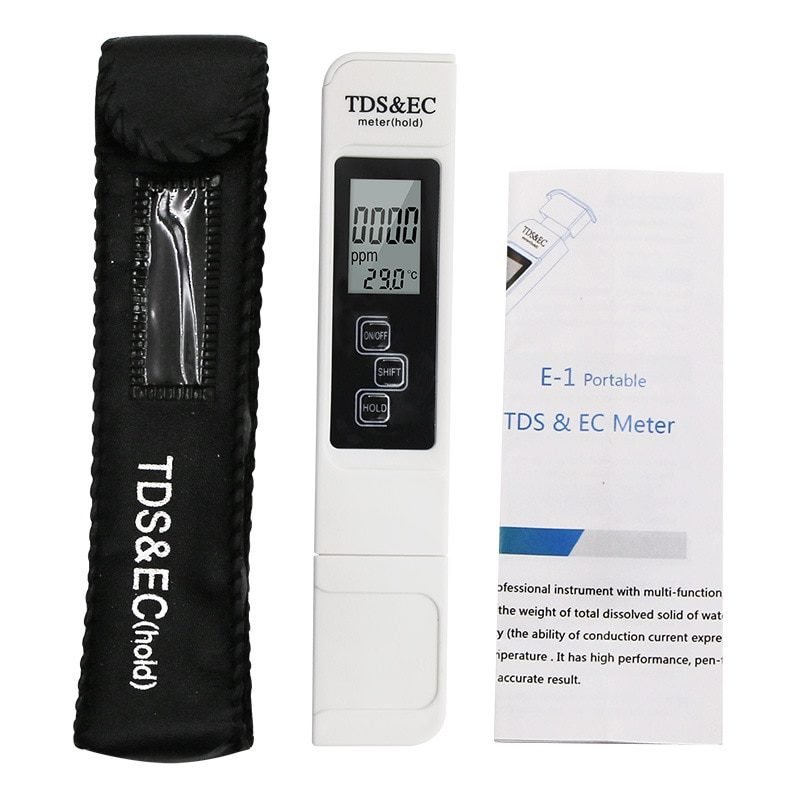 1PC White Digital Water Quality Tester TDS EC Meter Range 0-9990 Multifunctional Water Purity Temperature Meter TEMP PPM Tester 1PC White Digital Water Quality Tester TDS EC Meter Range 0-9990 Multifunctional Water Purity Temperature Meter TEMP PPM Tester