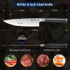 8 Inch Chef's Knife;  Professional Chef Knife;  Razor Sharp Kitchen Knife Made of German High Carbon Stainless Steel EN1.4116 with Premium G10 Handle