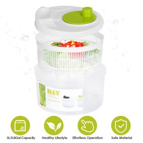 Salad Spinner Fruit Vegetable Washer Lettuce Drainer Hand Cranking Vegetable Dryer with Lid for Home Kitchen Fruit Vegetable Washing