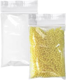 Pack of 100 Clear Zipper Bags 2 x 3 Seal Top Polyethylene Bags 2x3 Thickness 2 Mil Plastic Poly Bags for Packing Storing Ideal for Industrial Food Ser