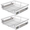 Pull-Out Wire Baskets 2 pcs Silver 23.6"