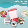 Pack of 100 Zipper Bags with Write On Block 5 x 8 Clear White Block Poly Bags 5x8 for Packing Storing Thickness 4 Mil Plastic Bags for Industrial Food