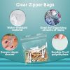 Pack of 100 Clear Zipper Bags 5 x 5 Seal Top Polyethylene Bags 5x5 Thickness 2 Mil Plastic Poly Bags for Packing Storing Ideal for Industrial Food Ser