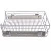 Pull-Out Wire Baskets 2 pcs Silver 23.6"