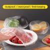 100pcs Disposable Cling Film Sleeve; No Odor Household Food Grade Fresh-keeping Bowl Cover; PE Cling Film Shower Cap