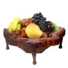 Wooden Handmade Collapsible Foldable Fruit Basket Serving Bowls with Foldable Design; Food Server Display bowl for Appetizer; Condiments; Nuts & Candy