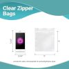 Pack of 100 Clear Zipper Bags 5 x 5 Seal Top Polyethylene Bags 5x5 Thickness 2 Mil Plastic Poly Bags for Packing Storing Ideal for Industrial Food Ser