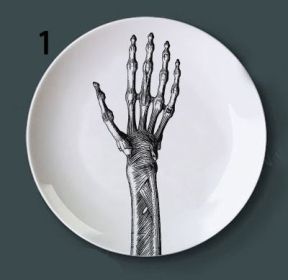 Human bone structure decoration plate (Option: 1style-7 inches)