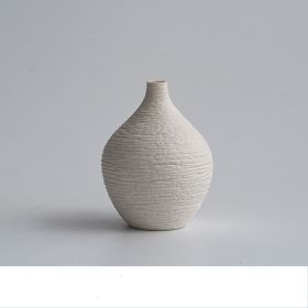 Damon Jumping Knife Craft Vase Simple Modern Style Small Japanese Vase (Option: White-Trumpet)