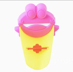 Frog Rotating Windmill Baby Children Faucet Guide Gutter Hand Washing Toy Baby Hand Washing Faucet Sprinkler (Option: Pink And Yellow Frog Windmill)