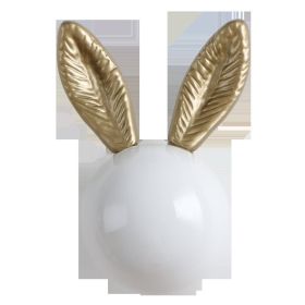 Cute Rabbit Handle Children's Room Closet Door Cupboard Drawer Modern Minimalist Ceramic Handle (Option: Pearl White)