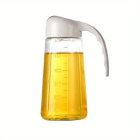 1pc Kitchen Automatic Oil Bottle Oil Dispensing Bottle Kitchen Glass Oil Can Automatically Open And Close Small Oil Cans Glass Oil And Vinegar Bottles (Quantity: 630ml/21.3oz 1 piece)