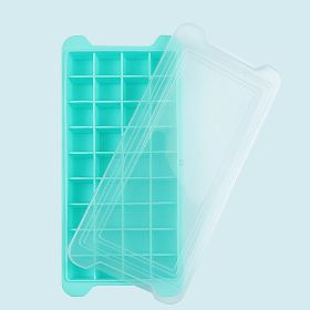 Ice Tray Quick Freezer Frozen Ice Cube Mold Ice Box Silica Gel Net Red Frozen Ice With Cover Household Big Artifact Refrigerator Homemade (Items: Green Square 36 Grid With Cover)