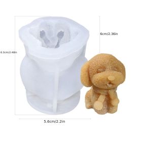 1pc Teddy Dog Ice Cube Mold; Mousse Cake Silicone Mold; Creative Cute Animal Shaped Epoxy Mold; DIY Tools (Style: Tactic Dog)