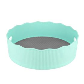 Seasoning Turntable Rack Rotating Condiment Storage Tray Countertop Seasoning Organizer (Color: Blue, size: large)