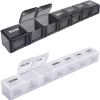 Pill Box; 7 Days Compartment Box; Smart Pill Dispenser; Plastic Weekly Pill Container; 7 Day Jumbo Pill Boxes