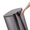 Rectangular Step Garbage Can 3 Piece Combo, 13.2 gal , Two 1.3 gal, Stainless Steel