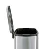 Rectangular Step Garbage Can 3 Piece Combo, 13.2 gal , Two 1.3 gal, Stainless Steel