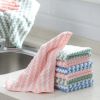 30x30cm 5/10PCS Kitchen Scouring Pad Towel Dishcloth Household Rags Gadget Microfiber Non-stick Oil Table Cleaning Cloth Wipe