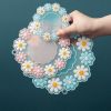 3pcs/set Silicone Round Placemats; Daisy Flower Shape Heat Resistant Trivets Pot Holder Mats; Cup Potholders; Pot Holders; Non-Slip Insulation Hot Pad