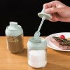 1pc Seasoning Box; Spice Jar; Salt Sugar Glass Condiment Pot; Transparent Storage Container With Spoon; Olive Oil Bottle With Brush; Sealed Against Mo