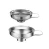 1pc; Thickened Stainless Steel Wide Mouth Funnel; Household Large Diameter Jam Funnel