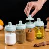 1pc Seasoning Box; Spice Jar; Salt Sugar Glass Condiment Pot; Transparent Storage Container With Spoon; Olive Oil Bottle With Brush; Sealed Against Mo